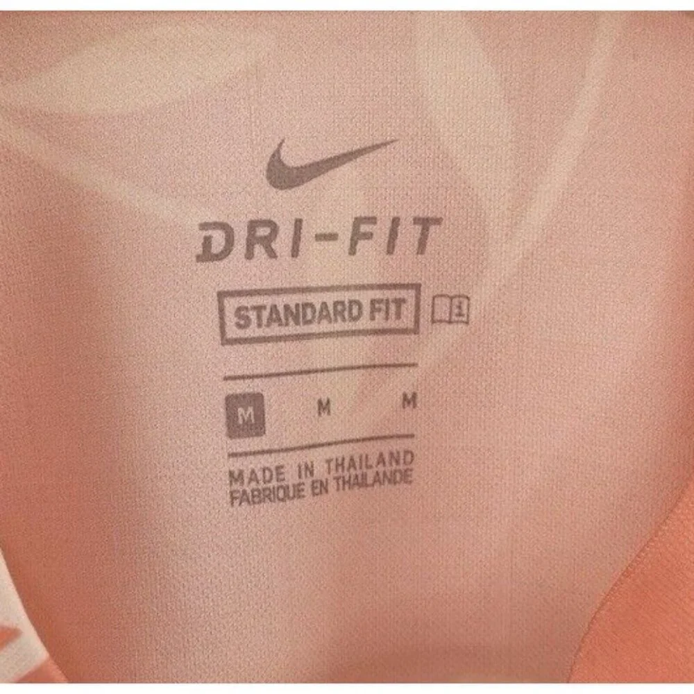 Nike Dri FIT Women’s Golf Polo Victory Mock Neck‎ Sleeveless Orange Floral Sz M